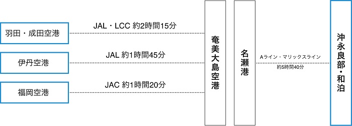 奄美大島空港経由フェリー
